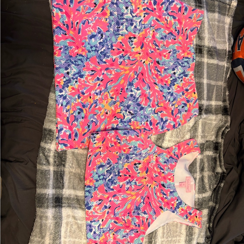 Lilly Pulitzer Pink and Blue Patterned Mini Dress
